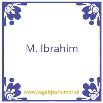 Tegeltje: m