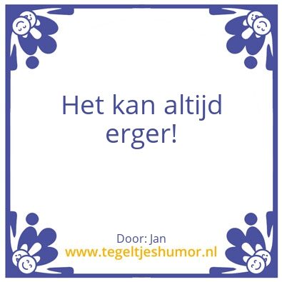 Tegeltje: voor op de wc
