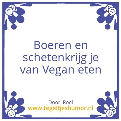 Tegeltje: Vegan