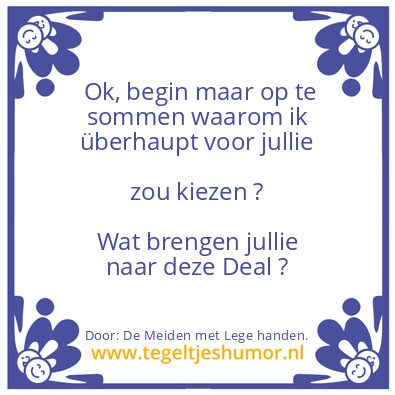 Tegeltje: Kiezen of Verliezen ?