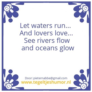 Tegeltje: Water
