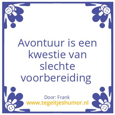 Tegeltje: Avontuur