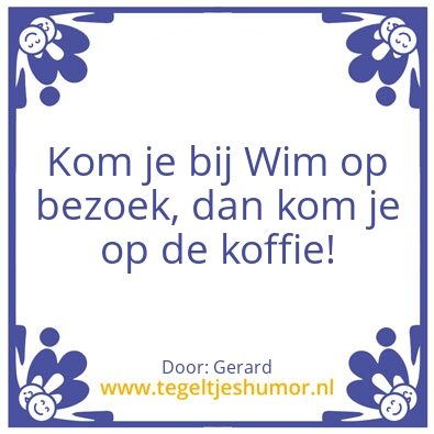 Tegeltje: Wim