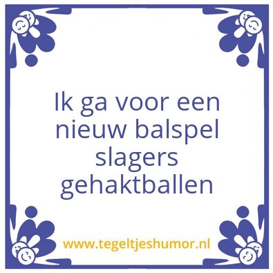 Tegeltje: Nieuw balspel