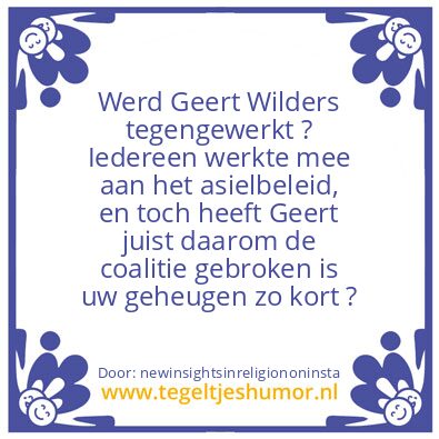 Tegeltje: politiek