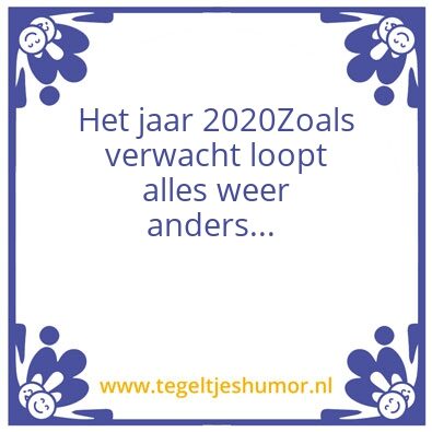Tegeltje: 2020