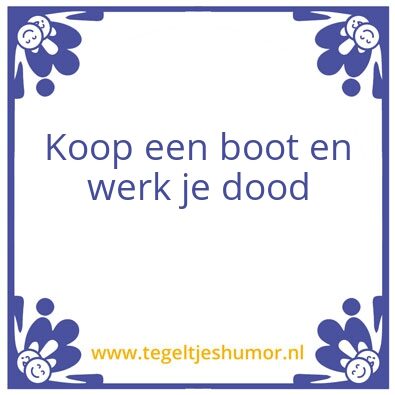 Tegeltje: Boot