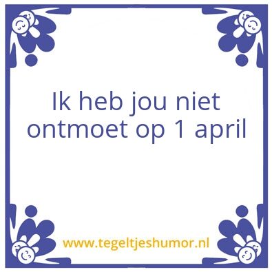 Tegeltje: Bijzonder