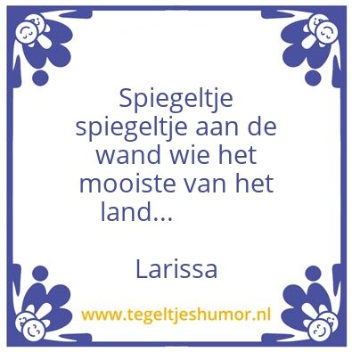 Tegeltje: Larissa