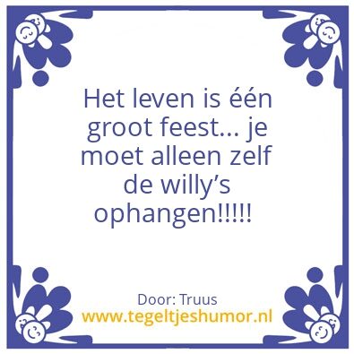 Tegeltje: Feest