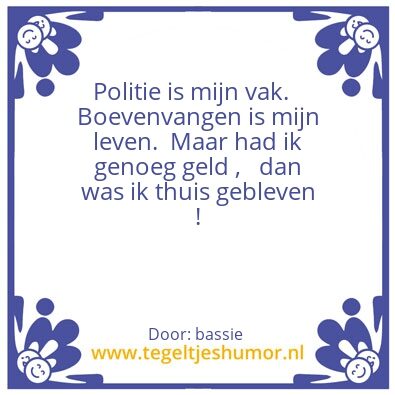 Tegeltje: Politie
