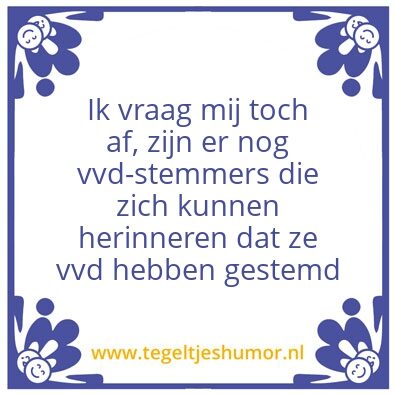 Tegeltje: Vvd