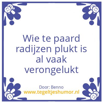 Tegeltje: Paard