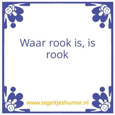 Tegeltje: Rook