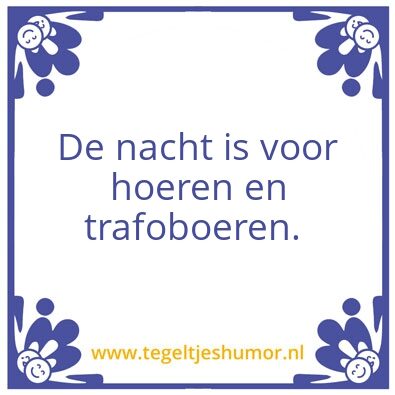 Tegeltje: Trafoboer