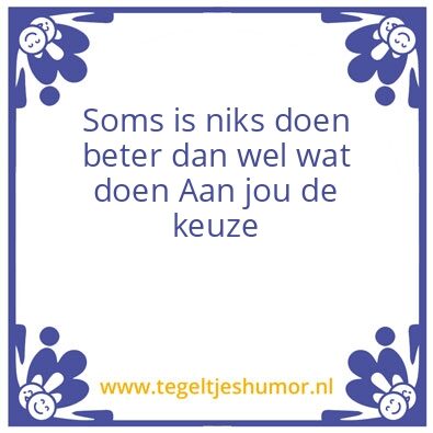 Tegeltje: Waarheden