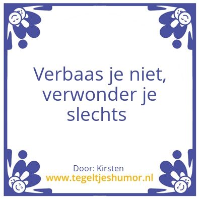 Tegeltje: Stoep