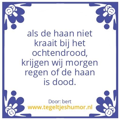 Tegeltje: bert