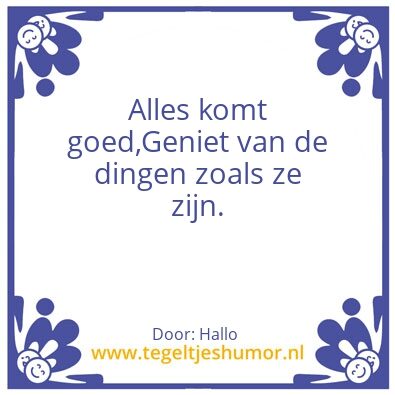 Tegeltje: Hallo