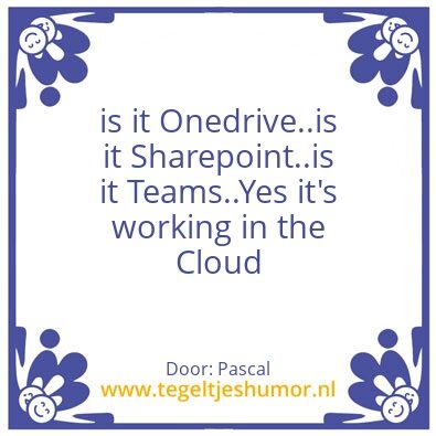 Tegeltje: Cloud working