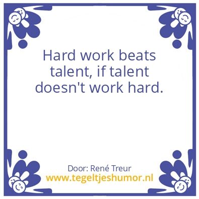 Tegeltje: work