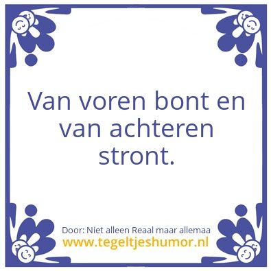 Tegeltje: Reaal en allemaal…………