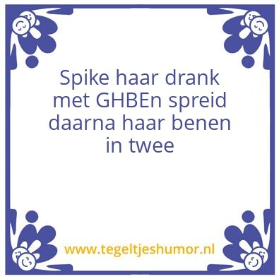 Tegeltje: GHB
