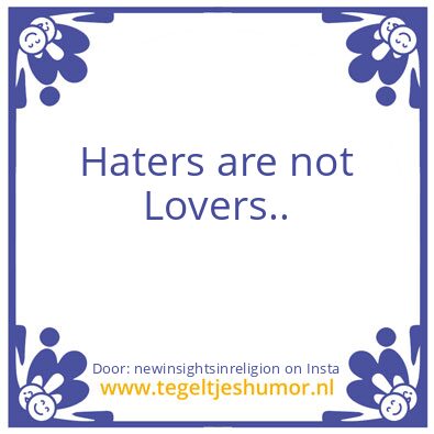 Tegeltje: the devil jaweh is a lier