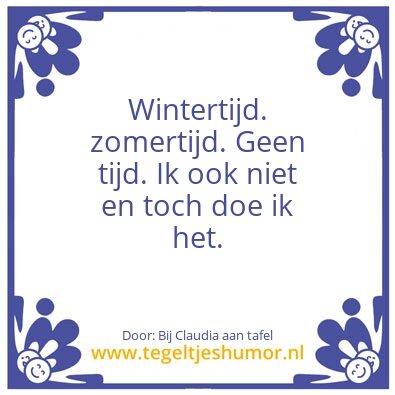Tegeltje: Bij Claudia aan tafel