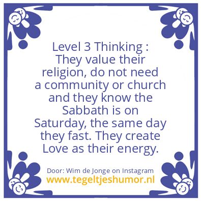 Tegeltje: Level 3 Thinking