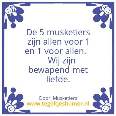 Tegeltje: Musketiers