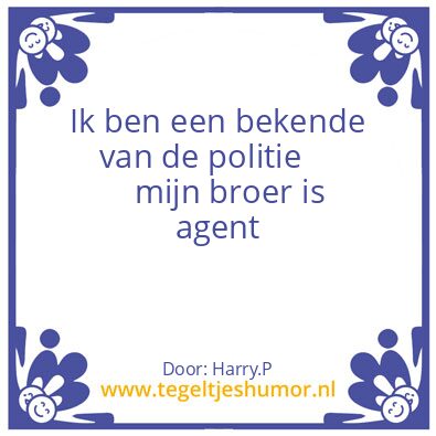 Tegeltje: Bekende