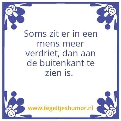 Tegeltje: Verdriet