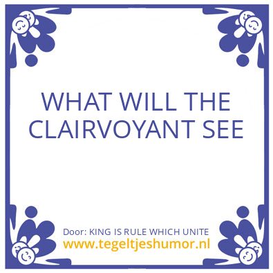 Tegeltje: KING IS RULE WHICH UNITE