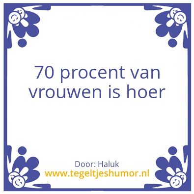 Tegeltje: 70 procent
