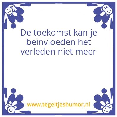 Tegeltje: toekomst
