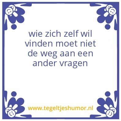 Tegeltje: een goede raad