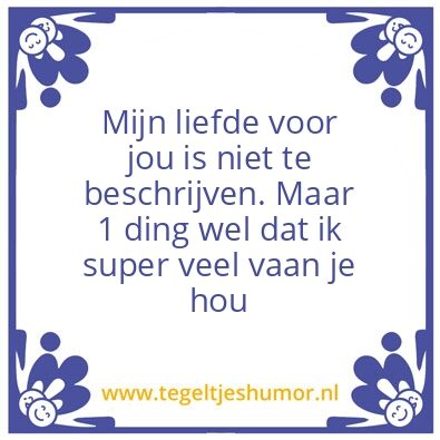 Tegeltje: Liefde voor jou