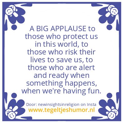 Tegeltje: A BIG APPLAUSE …