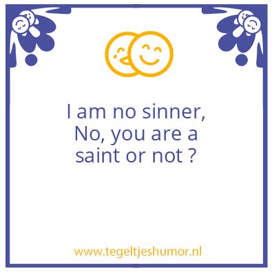 Tegeltje: sin