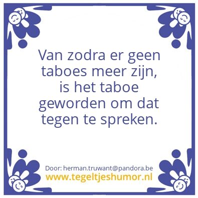Tegeltje: taboe