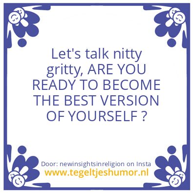 Tegeltje: Let’s talk nitty gritty,