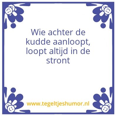 Tegeltje: Stront