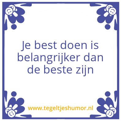Tegeltje: Best doen