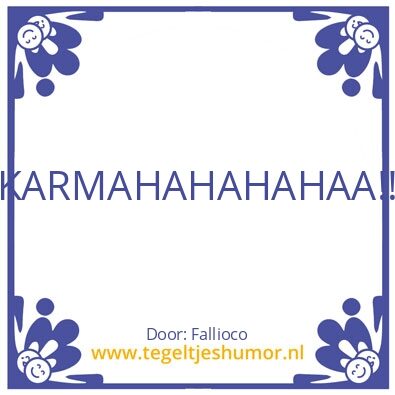 Tegeltje: Karmatic