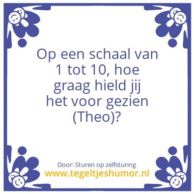Tegeltje: schaalvraag