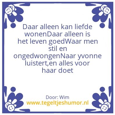 Tegeltje: Yv