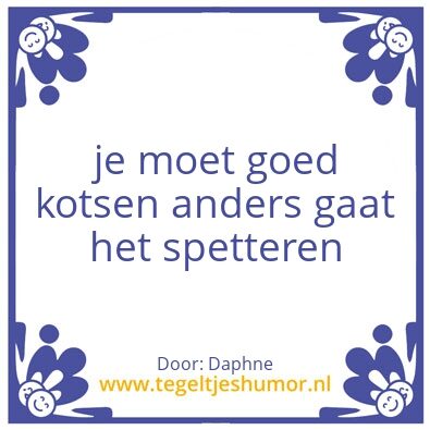 Tegeltje: ambiance
