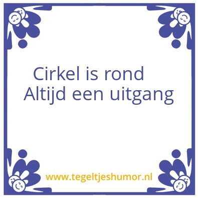 Tegeltje: Stilstand