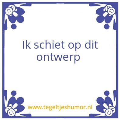 Tegeltje: Tegeltje Jan
